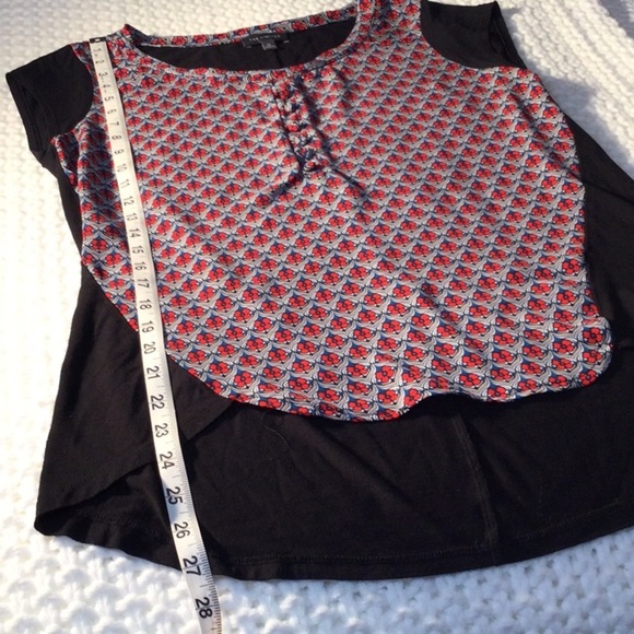 The Limited Print Button Cap Sleeve Blouse Sz M - Picture 10 of 11